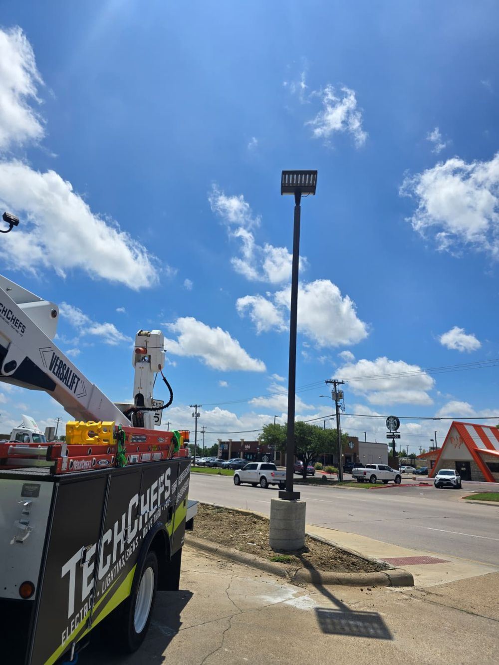 Parking lot lighting service