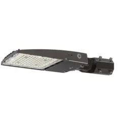 Bronze 150W LED flood light with slip-fitter mount