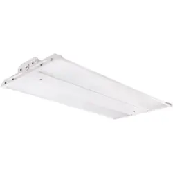 White 165W LED linear high bay fixture with chain mount
