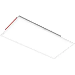 White 2x4 LED panel light with emergency battery backup