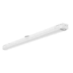 White 4ft LED strip light fixture, sensor-ready