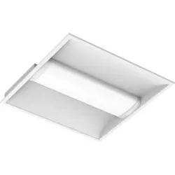 White 2x2 LED troffer light with matte white reflector
