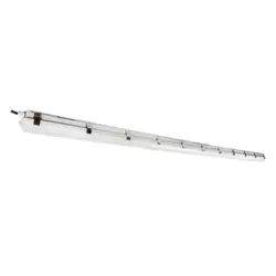 Gray 8ft LED vapor tight fixture with stainless steel latches