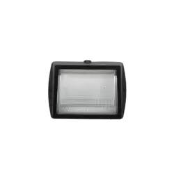 Bronze 120W LED wall pack fixture with clear glass lens