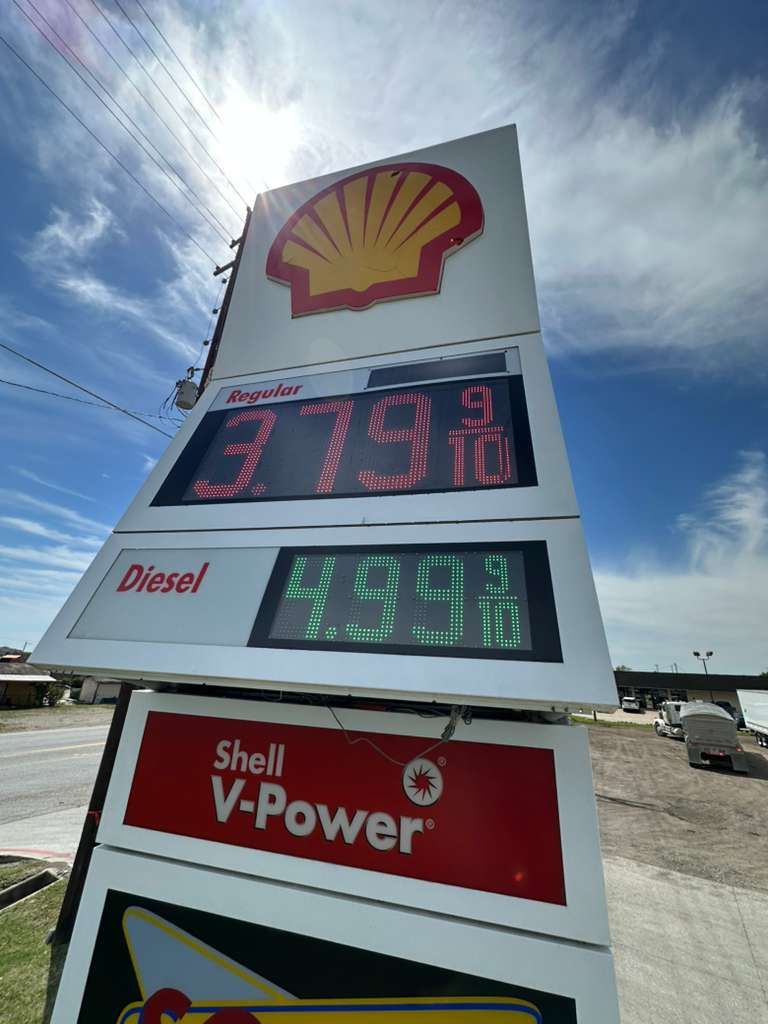 Electronic price sign — fuel EMC
