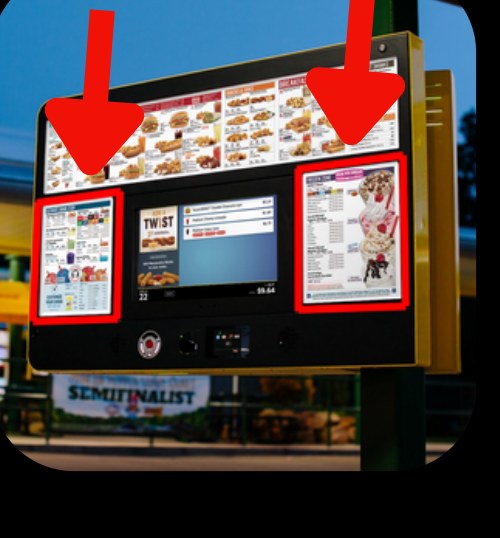 Sonic driver-side bottom menu plexiglass