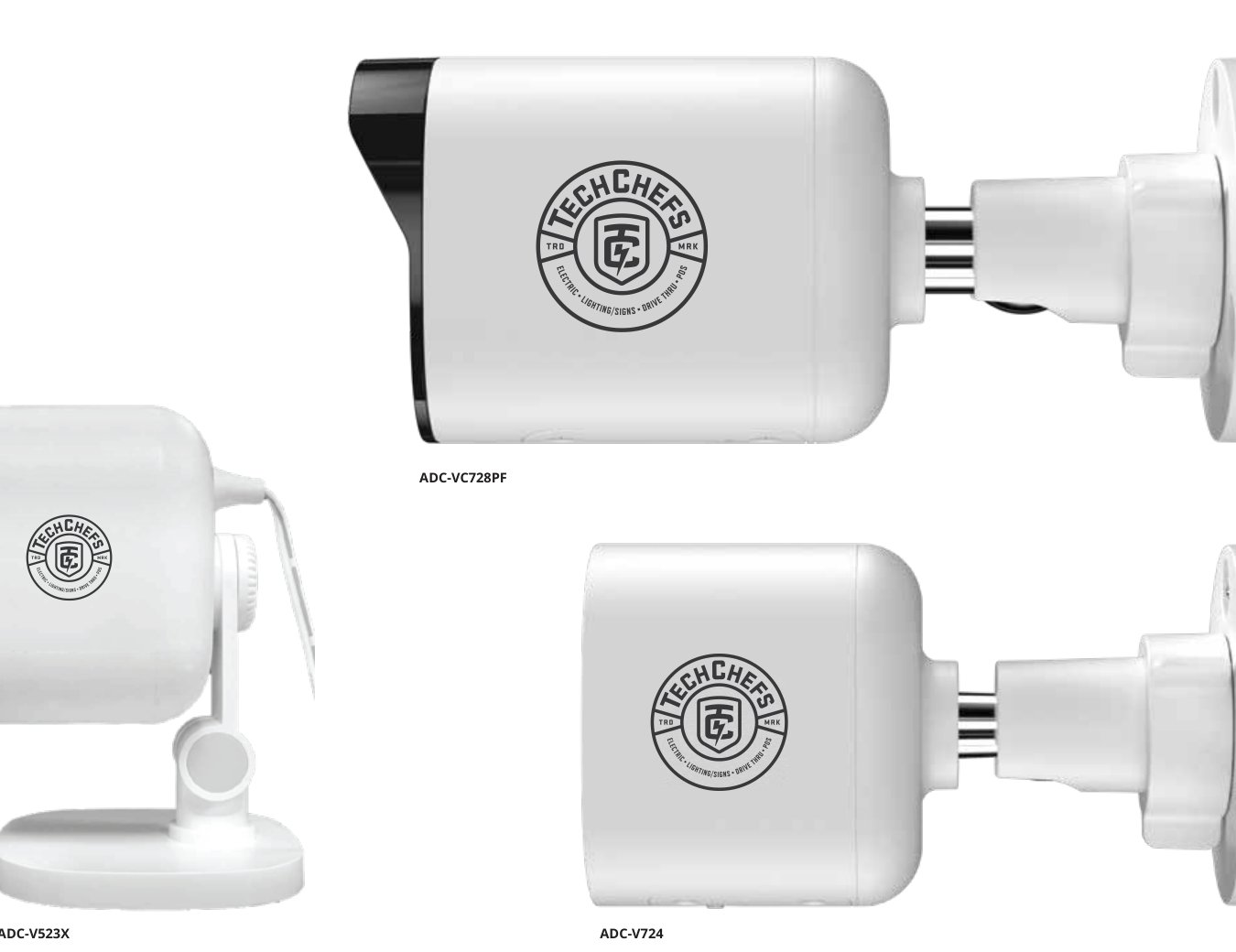 TechChefs-branded bullet cameras