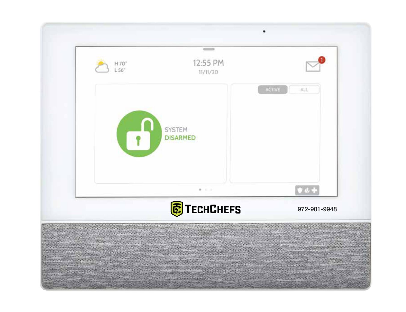 Qolsys touchscreen panel โ TechChefs branded