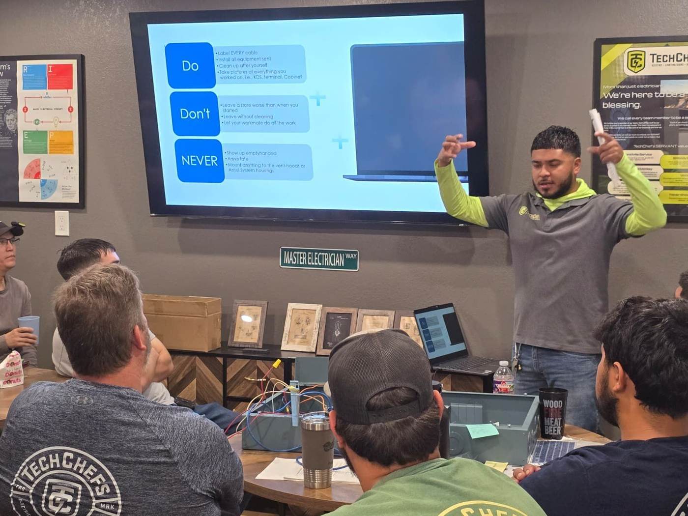 Tech Chefs weekly training session