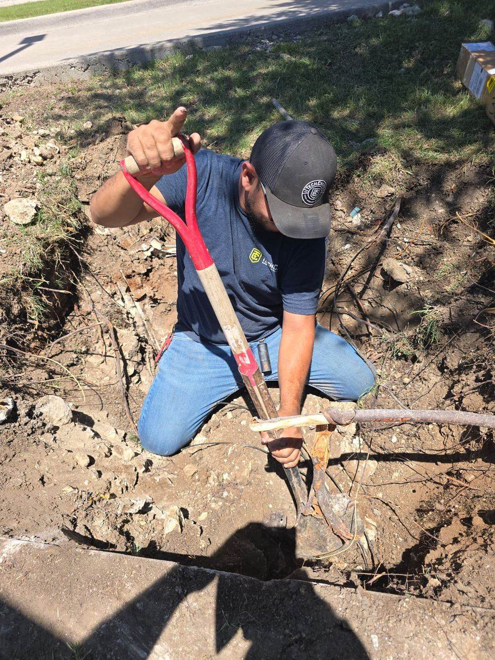 Underground conduit trenching